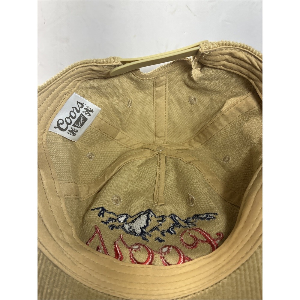 Coors Golden Colorado Corduroy Hat Beige Beer Logo Strapback Cap One Size - Picture 4 of 5